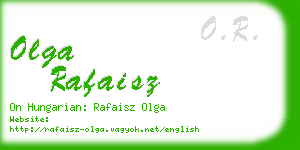 olga rafaisz business card